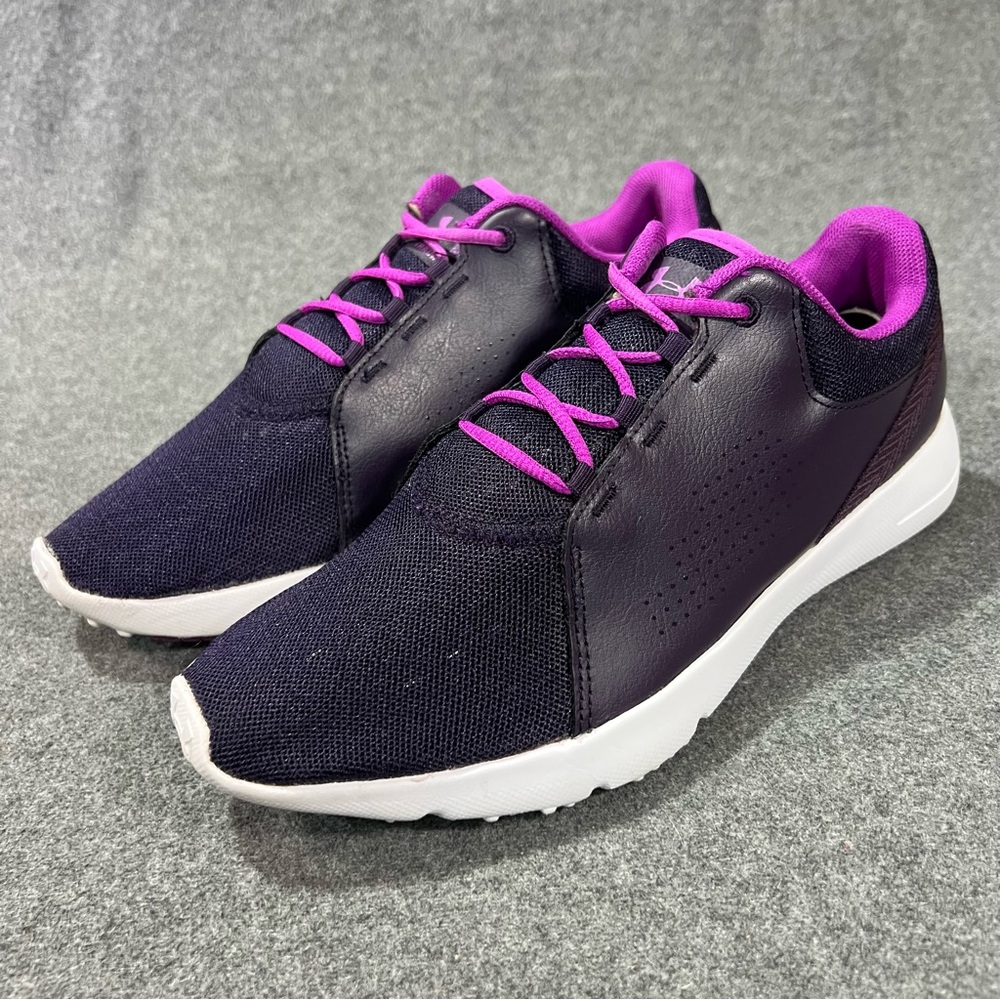 Under Armour Women's Black and Purple Sneakers